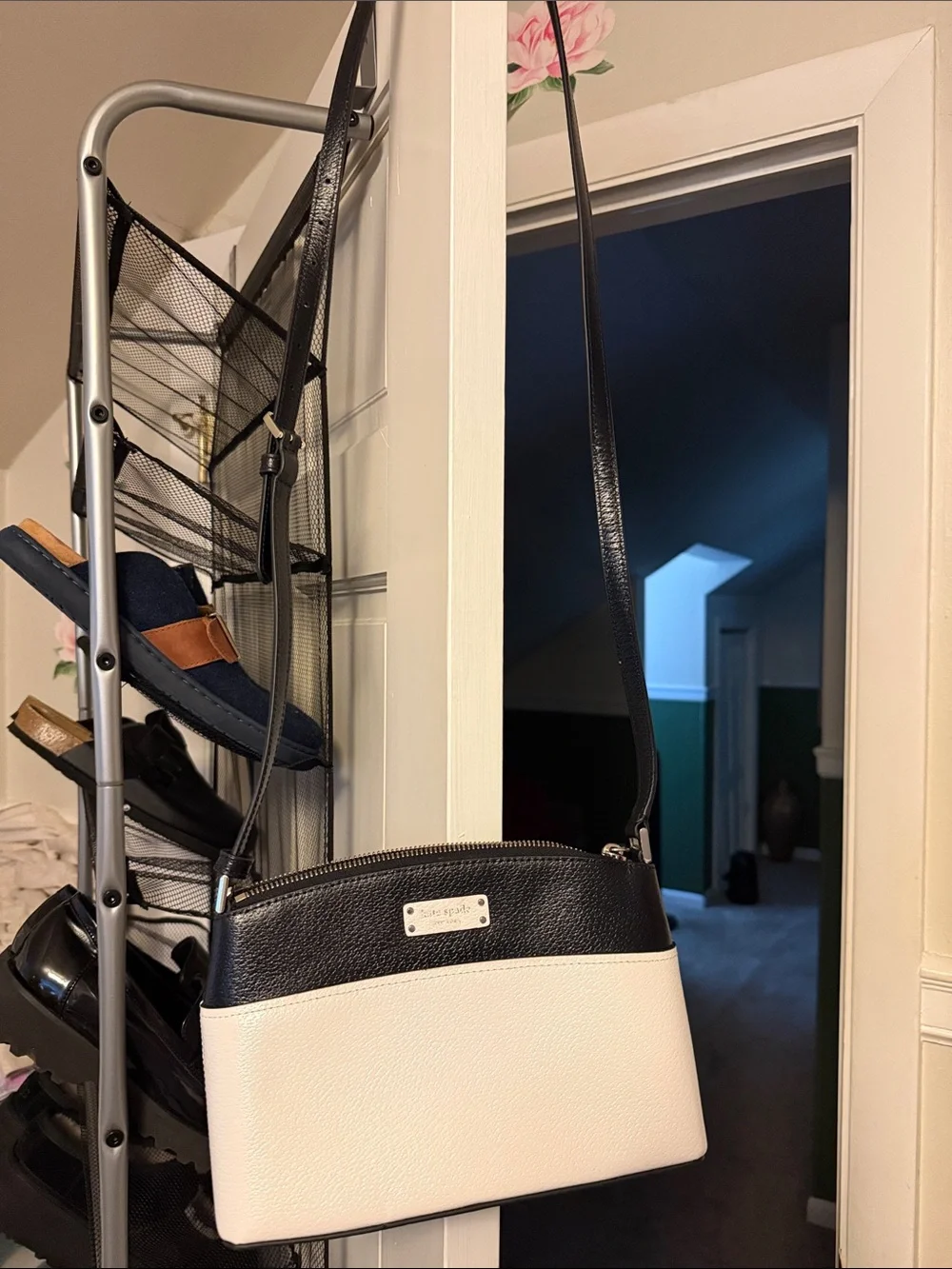 kate spade Black and White Two-Tone Crossbody Bag
